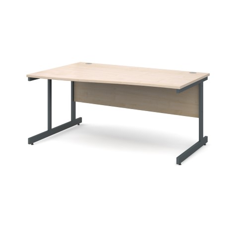 Contract 25 1600mm LH Wave Desk - Maple