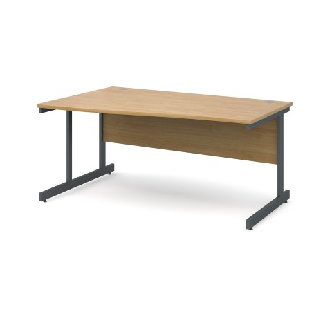Contract 25 1600mm LH Wave Desk - Oak