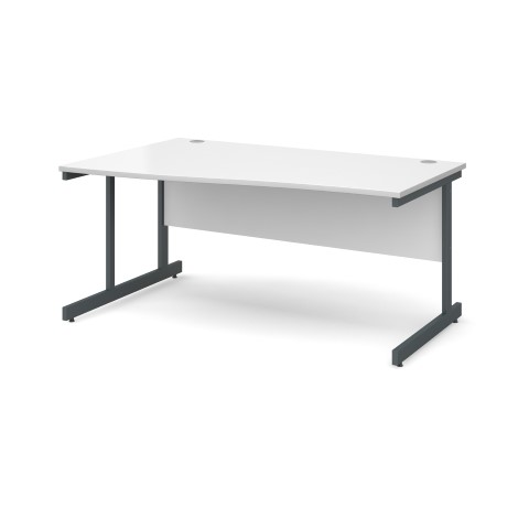 Contract 25 1600mm LH Wave Desk - White