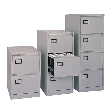 Dams 4 drawer executive filing cabinet Black