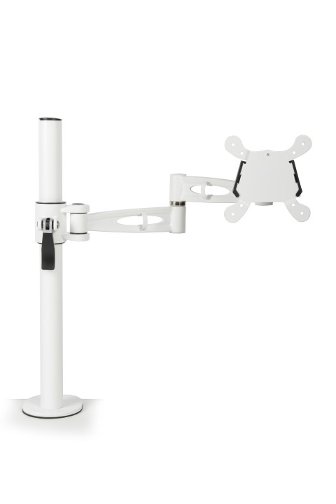 Single flat monitor arm in white