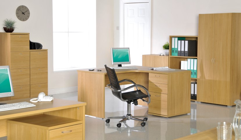 Home Office Med Cupboard - B/Oak