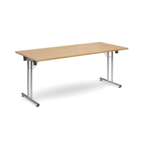 1800 Flexi Table Chrome Fold Legs-Oak
