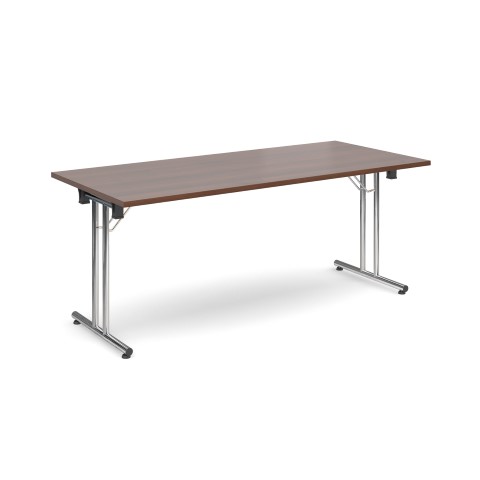 1800 Flexi Table Chrome Fold Legs-Walnut