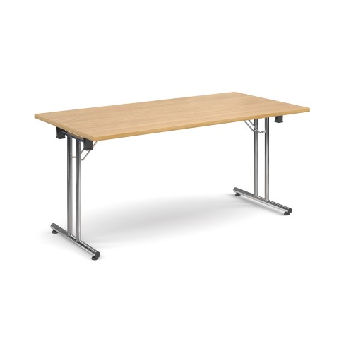 1600 Flexi Table Chrome Fold Legs-Oak