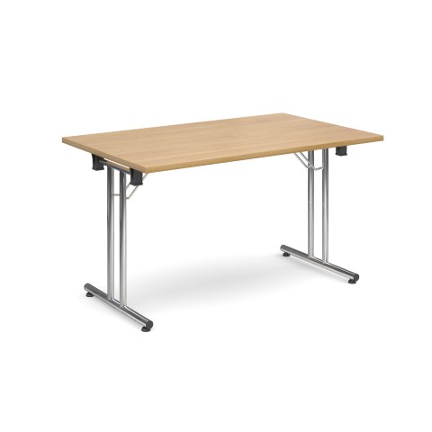 1300 Flexi Table Chrome Fold Legs-Oak