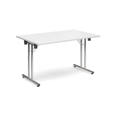 1300 Flexi Table Chrome Fold Legs-White