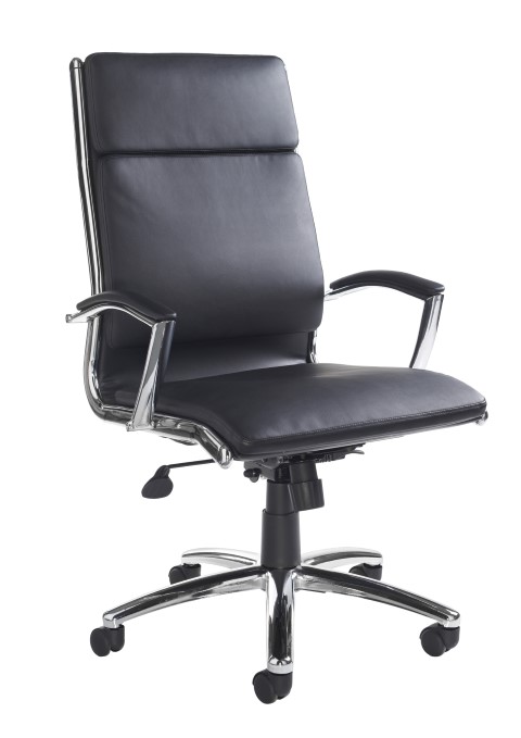 Florence black faux leather executive chair