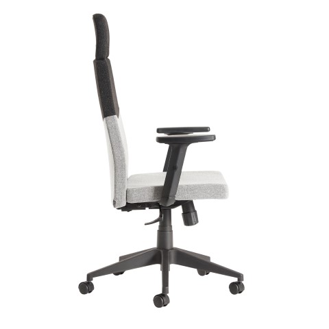 Leon fabric managers chair - grey and black