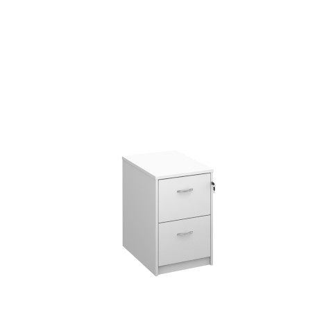 Deluxe executive two drawer filing cabinet in white