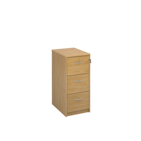 Deluxe executive three drawer filing cabinet in oak