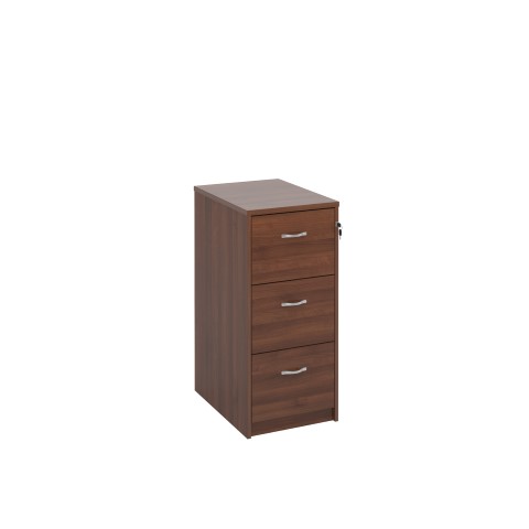 Deluxe executive three drawer filing cabinet in walnut