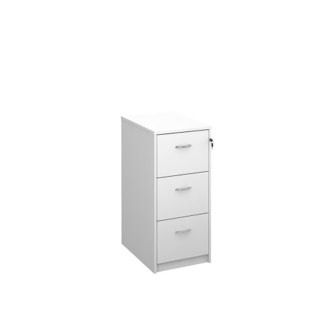 Deluxe executive three drawer filing cabinet in white