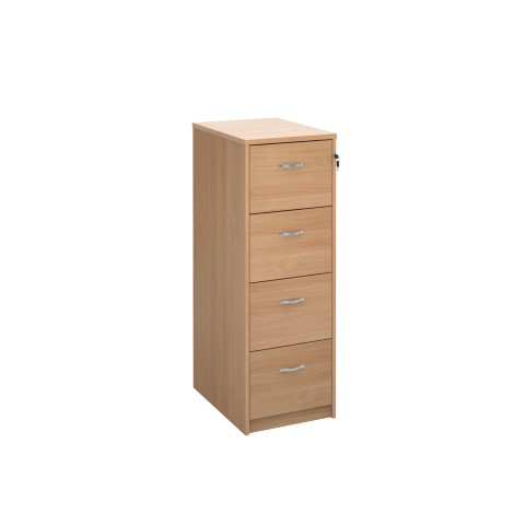 Deluxe executive four drawer filing cabinet in beech