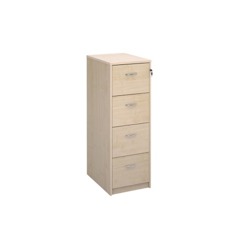 Deluxe executive four drawer filing cabinet in maple