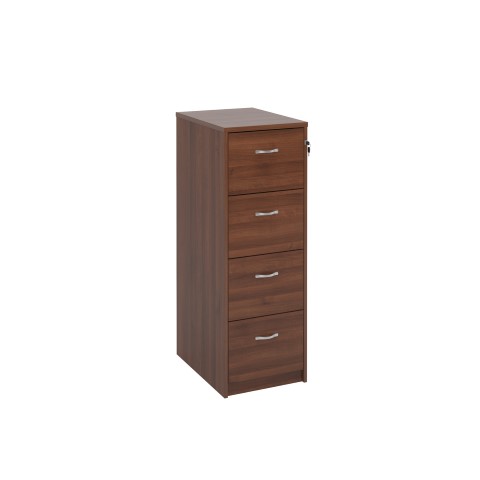 Deluxe executive four drawer filing cabinet in walnut