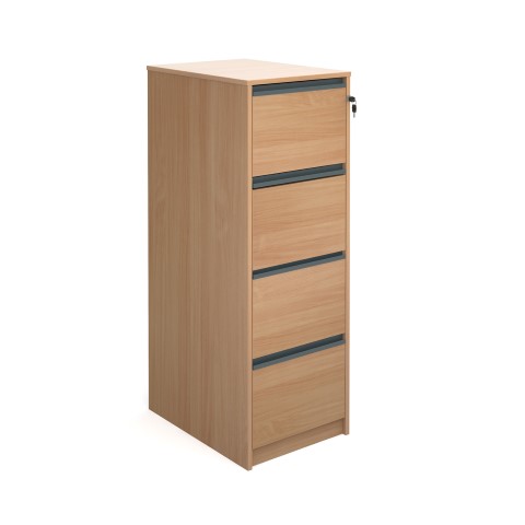 Four drawer filing cabinet in beech