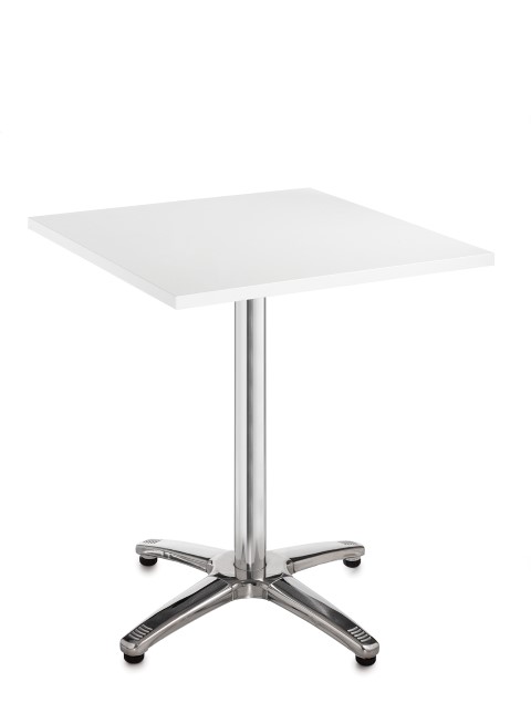 Roma aluminium Square white table 70 x 70