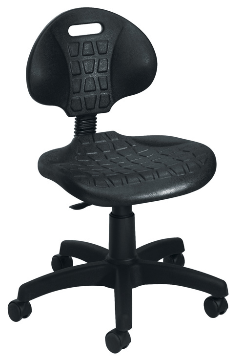 Draughting Factory Operator Chair Black Polyurethane