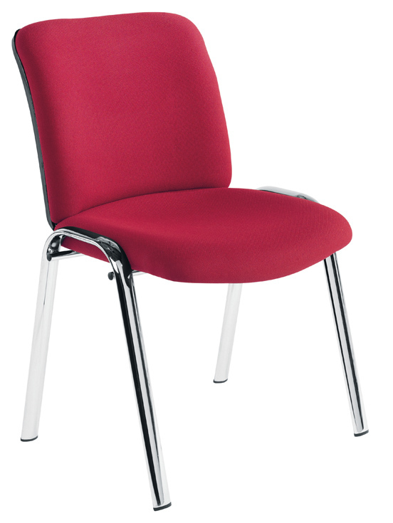 Pavilion Chrome Conference and Training Chair Claret