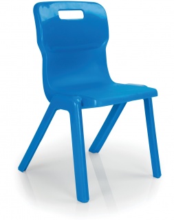 Titan One Piece Classroom Chair in Blue
