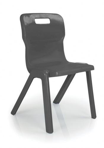 Titan One Piece Classroom Chair in Charcoal