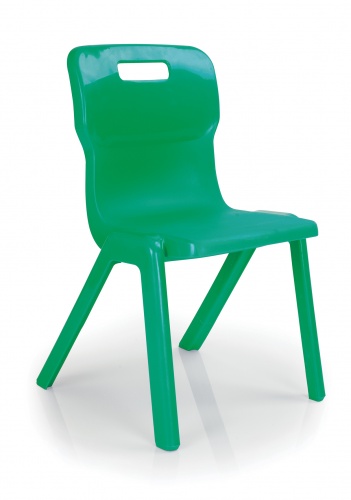 Titan One Piece Classroom Chair in Green