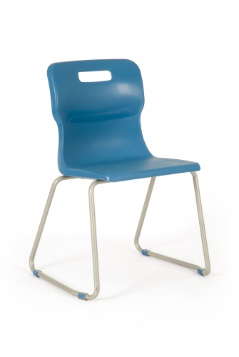 Titan Skid Classroom Chair in Blue