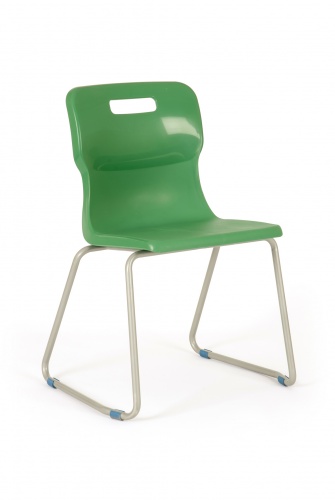 Titan Skid Classroom Chair in Green