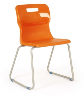 Titan Skid Classroom Chair in Orange