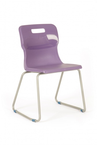Titan Skid Classroom Chair in Purple