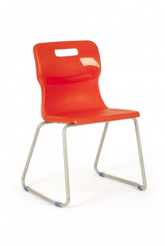 Titan Skid Classroom Chair in Red