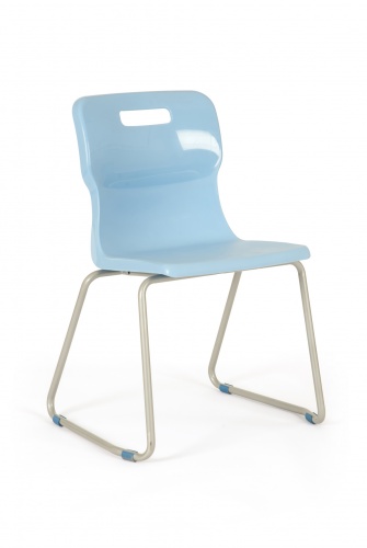 Titan Skid Classroom Chair in Sky