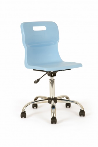 Titan Classroom Swivel Chair Sky seat chrome base