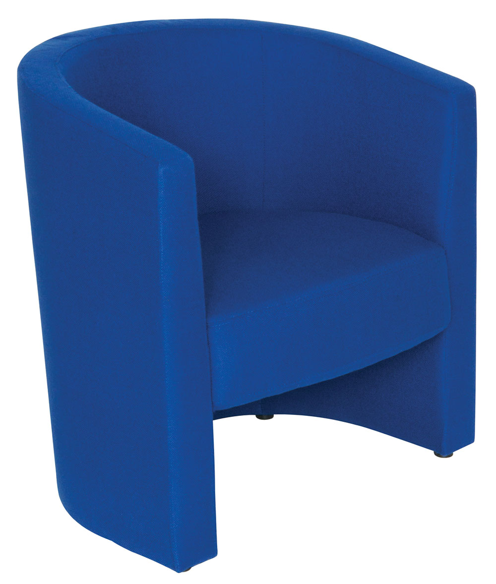 TUB chair in blue fabric